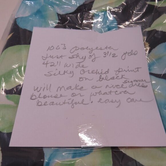 Blue Orchid Fabric 100% polyester (silky feel) 42" wide 3.5 yards - Picture 5 of 5